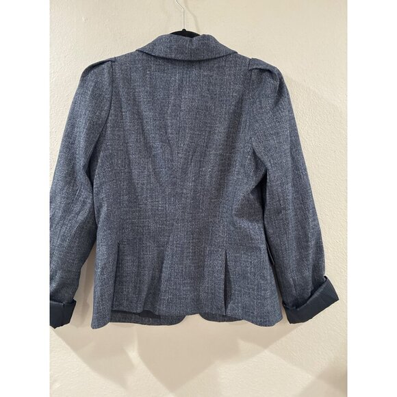 The Limited Collection womens career Blazer color Blue pockets 2 buttons front - Picture 3 of 10